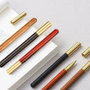 0.7mm Wood Brass Ballpoint Pens Ink Roller Ball Pens Fine Writing Gel Pens U8X0