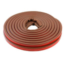 6m Self Adhesive Window Door Weather Excluder Seal Strip Tape Brown 12x14 mm