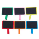 12pcs Wooden Colorful Chalkboard Clips Message Board Sign Blackboard for Pa F1L7