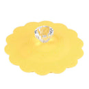 Silicone Large Diamond Cup Cover Heat Resistant Sealed Cups Lid (Yellow) A
