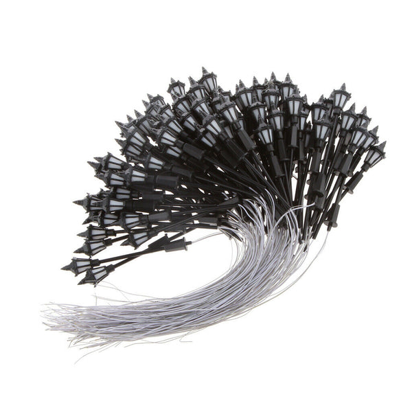 100Pcs 1:100 Street Lamp Yard LED Lights for Train Plaza Landscape Accs