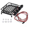 1/10 RC Car Parts Roof Rack Baggage Carrier w/ White LED Light for RC4WD TF2