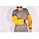 Popular Heat Resistant 19" Long Cowhide Leather Welding Sleeves Yellow A