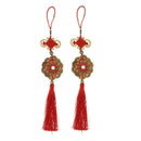 Qing Dynasty Red Chinese Knot Luck Coins Wealth Home Decor Ornament style 4