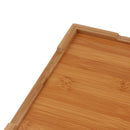 Rectangle Bamboo Wooden Serving Tray Food Tea Fruit Dinner Tray &Handles for
