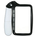 2X Handheld Folding Magnifier With 5 Led Light Hd Acrylic Square Magnifying