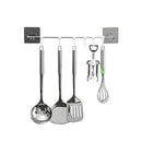 Wall Bar Kitchen Storage Rack for Utensils Spatula Casserole with Wall Hook