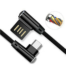 USB C Cable, (3.3ft/1m, 2-Pack) Nylon Braided 90 Degree USB C Cable for Sam