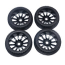 4pcs 1:8 Rubber Tires & Wheel Rim Fit for HPI RC Buggy Car Parts Accessories
