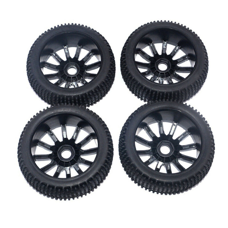 4pcs 1:8 Rubber Tires & Wheel Rim Fit for HPI RC Buggy Car Parts Accessories