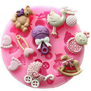 Baby Shower Silicone Fondant Cake Mould Mold Chocolate Baking Sugarcraft DecorJR