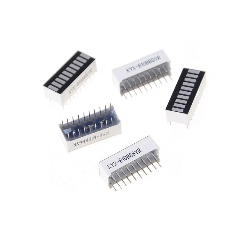 5pcs 10 Segment LED Bargraph Light Display Red Yellow Green B Bj