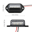 2PCS Universal 6-SMD LED License Plate  Light Lamps For Truck SUV Trailer VanOZ