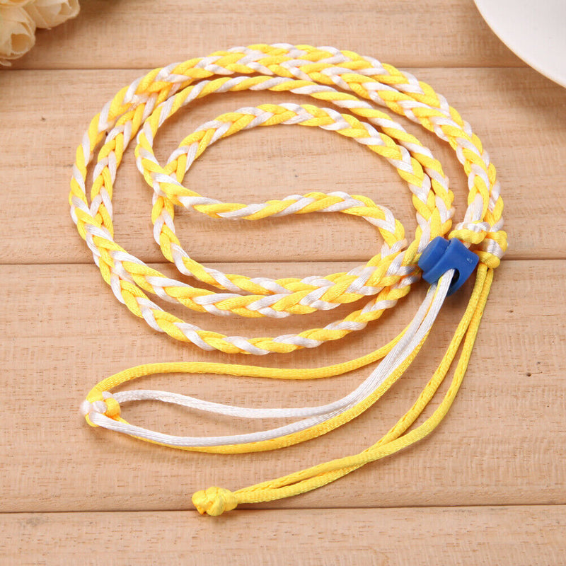 Pet Hamster Cage Leash Adjustable Pet Rat Mouse Harness Rope Leash(Yellow)