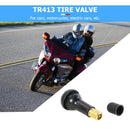 TR413 Snap In Short Rubber Valve Stems 100x Car Motorcyle Tubeless Tire Valves
