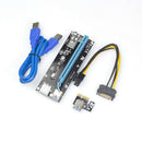 mPCIe to PCIe Riser PCI Express 1x to 16x Adapter SATA 6-Pin Power Cable