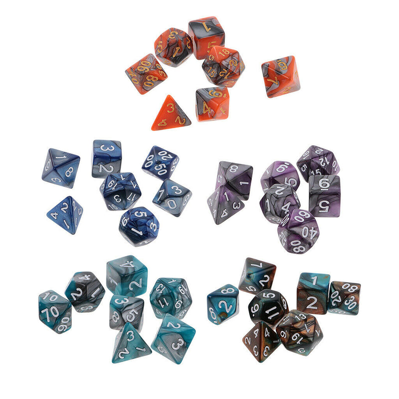 Lot Of 35 Polyhedral Dice For   Tabletop Role Playing Game