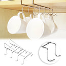Kitchen Stainless Steel Rack Hanging Tea Coffee Cup Mug Holder Organizer Storage
