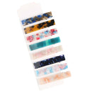 1 Set 8 Pcs New Women Elegant Acetate Leopard Print Long Barrette Hair Clip