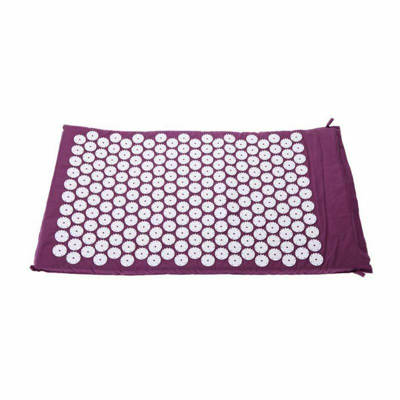 Carpet Mat for Acupressure Acupuncture Yoga Massage + Carry Bag purple Z6H5