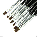 7PC Professional UV Gel Acrylic Nail Art Brushes Builder Tool Kit Nail Pen Print