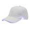 LED Luminous Baseball Cap Optical Fiber Light Up Hat Rave Party Hip-Hop White