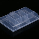 Fixable 6 Compartment Plastic Storage Box Jewelry Earring Case Holder