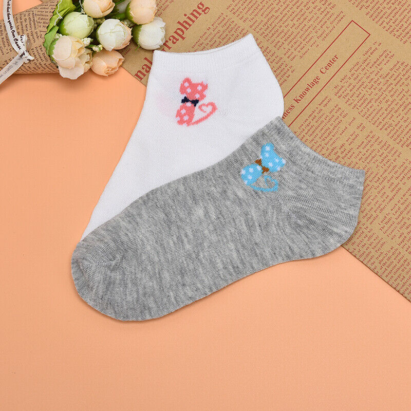 Women Tie the cat Comfo rtable Cotton Sock Slippers Short Ankle  OZ
