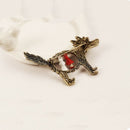 Cute Little Red Riding Hood Fairy Tale Cartoon Wolf Theme Party Brooch Pin