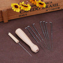 DIY Wooden Handle Felting Needles Stitch Weaving Crochet Pin Sewing Tools