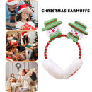 Cute Cartoon Christmas Earmuffs Winter Warm Headband Headwear (Snowman) A