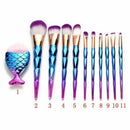Mermaid Fishtail Makeup Brush Set Eye Shadow Eyeliner Foundation Foundation