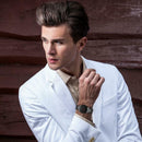 Lvpai Analog Watches Display Date Wristwatch Men Steel Strap Quartz Watch
