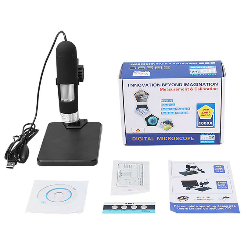 8LEDs & 1000x USB Digital Endoscope Microscope 1.CMOS Sensor Magnifier Camera