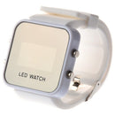 Mirror Men Lady LED Digital Sport Unisex Watch Gift Jelly(Only White Now)
