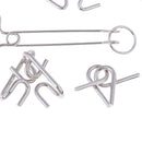 30x Metal Puzzles Chinese Puzzle Game IQ Mind Brain Teaser For Friends Gifts