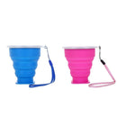 2 Pieces Collapsible Silicone Outdoor Hiking Coffee Mug 300ml Water Cups