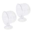 2x Glass Feeding Cup   Feeder Shrimp Red Worms Food for Aquarium Seam