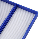 Royal Blue Plastic Rectangle Hold 100 Microslide Slide Microscope Box Y5K7
