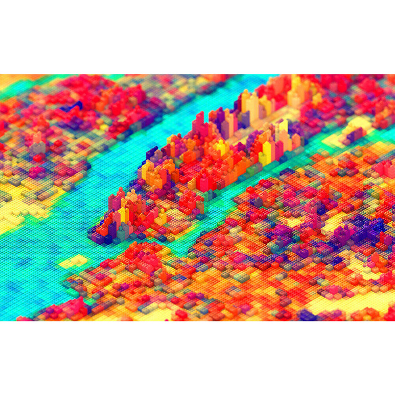 1000 Pieces Paper Jigsaw Puzzles Colorful Mini House Assembling Picture Kit