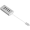 USB Typc C to 3 port USB 2.0 hub splitter TF card SD card Reader gray