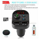 MP3 Player Car Charger Bluetooth 5.0 , Wireless FM Transmitter, Voice Navig