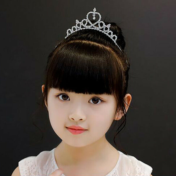 Crystal Tiara Hairband Kid Girl Bridal Princess Prom Crown Headband Hair Jewe Gw