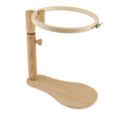 Round Adjustable Wood Cross Stitch Rack Desktop Embroidery Frame DIY