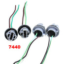 2Pcs 7440 T20 Female Brake Turn Signal Bulb holder Socket adapter Wiring Harn ME