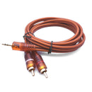 1.5M 3.5mm Stereo to 2 RCA Y Audio Line Cable Audio Cable CordB_kz