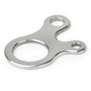 Rope Fixing Clip 3 Holes Slip Runner Shroud Tensioner Stainless Steel for C