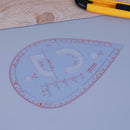 Plastic Sleeve Button Cutting Ruler Clothing Sample Pockets Collar Drawing