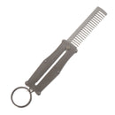 Stainless Steel Men's Hair Beard Comb Male Mustache Shaving Brush Pocket  OZ
