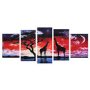 Giraffe 5D DIY Full Drill Diamond Painting 5-pictures Combination Kits Gift